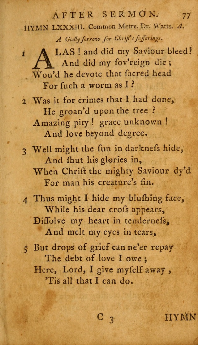 A Selection of Psalms and Hymns: done under the appointment of  the Philadelphian Association page 77