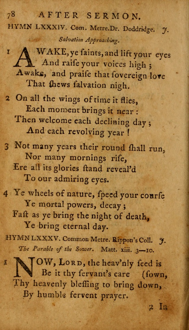 A Selection of Psalms and Hymns: done under the appointment of  the Philadelphian Association page 78