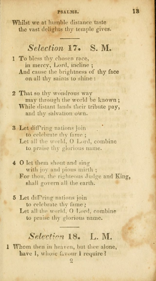 A Selection of Psalms and Hymns, for the use of Sunday Schools page 13