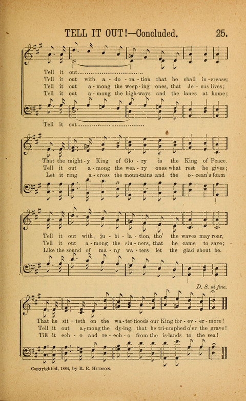 Songs of Peace, Love and Joy: for Sabbath Schools and Gospel Meetings page 25