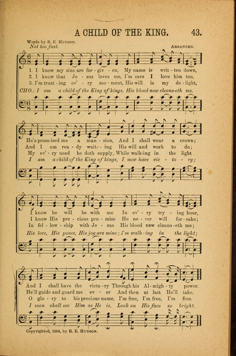 Songs of Peace, Love and Joy: for Sabbath Schools and Gospel Meetings page 43