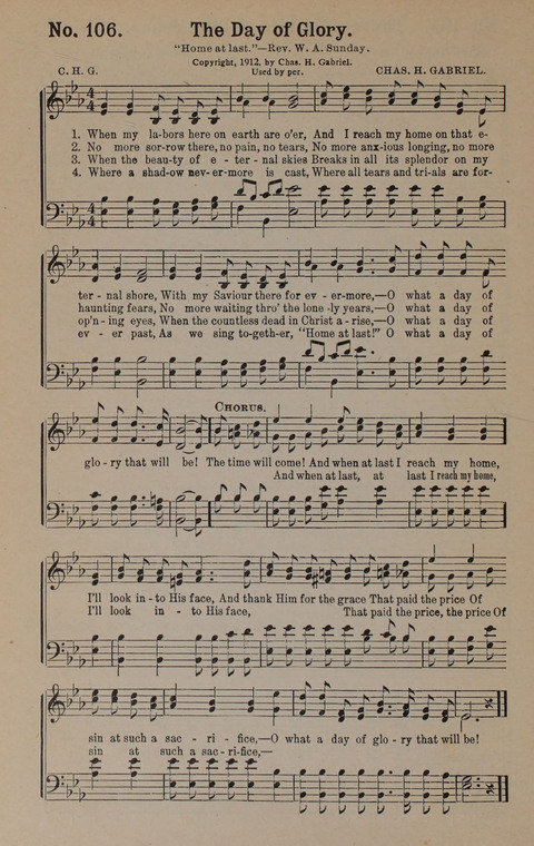 Sacred Praise: for Use in Gospel Meetings, Evangelistic Services ... page 106