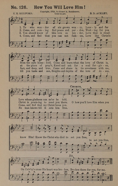 Sacred Praise: for Use in Gospel Meetings, Evangelistic Services ... page 126