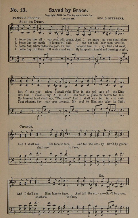 Sacred Praise: for Use in Gospel Meetings, Evangelistic Services ... page 13