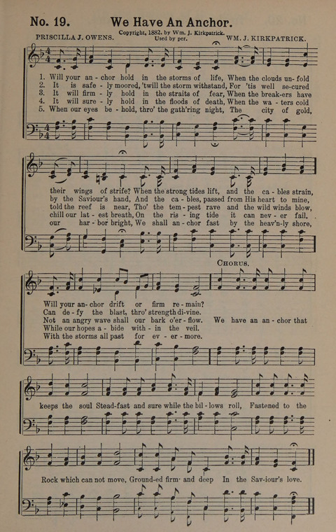 Sacred Praise: for Use in Gospel Meetings, Evangelistic Services ... page 19