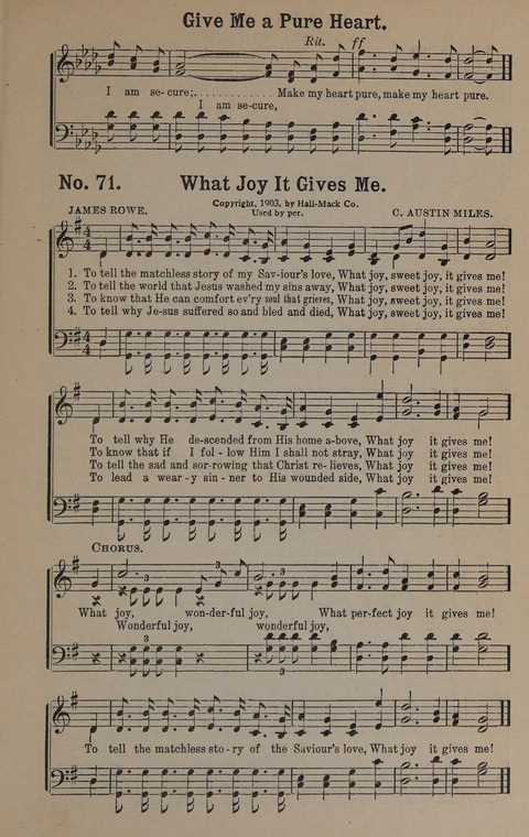 Sacred Praise: for Use in Gospel Meetings, Evangelistic Services ... page 71