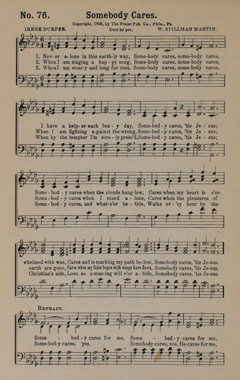 Sacred Praise: for Use in Gospel Meetings, Evangelistic Services ... page 76