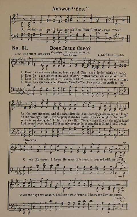 Sacred Praise: for Use in Gospel Meetings, Evangelistic Services ... page 81