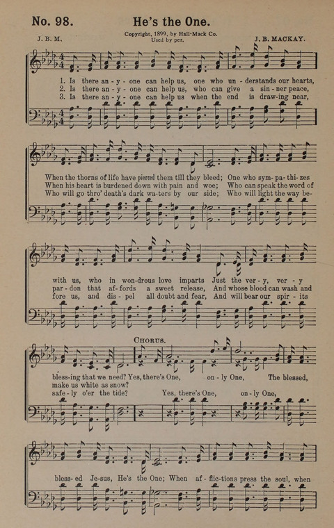 Sacred Praise: for Use in Gospel Meetings, Evangelistic Services ... page 98