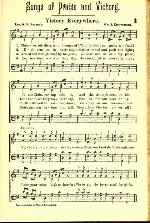 Songs of Praise and Victory page 1