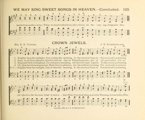 Sowing and Reaping: hymns, tunes and carols for the Snday school, prayer, praise and Gospel service page 135