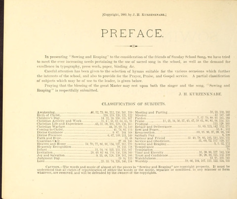 Sowing and Reaping: hymns, tunes and carols for the Snday school, prayer, praise and Gospel service page 2