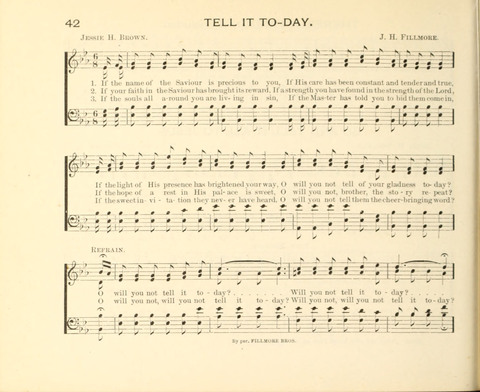 Sowing and Reaping: hymns, tunes and carols for the Snday school, prayer, praise and Gospel service page 42