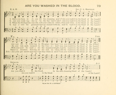 Sowing and Reaping: hymns, tunes and carols for the Snday school, prayer, praise and Gospel service page 73