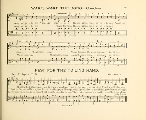 Sowing and Reaping: hymns, tunes and carols for the Snday school, prayer, praise and Gospel service page 81