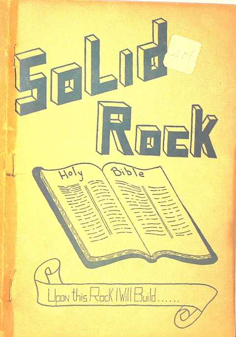 Solid Rock: our second 1952 book for singing schools, conventions, etc. page cover