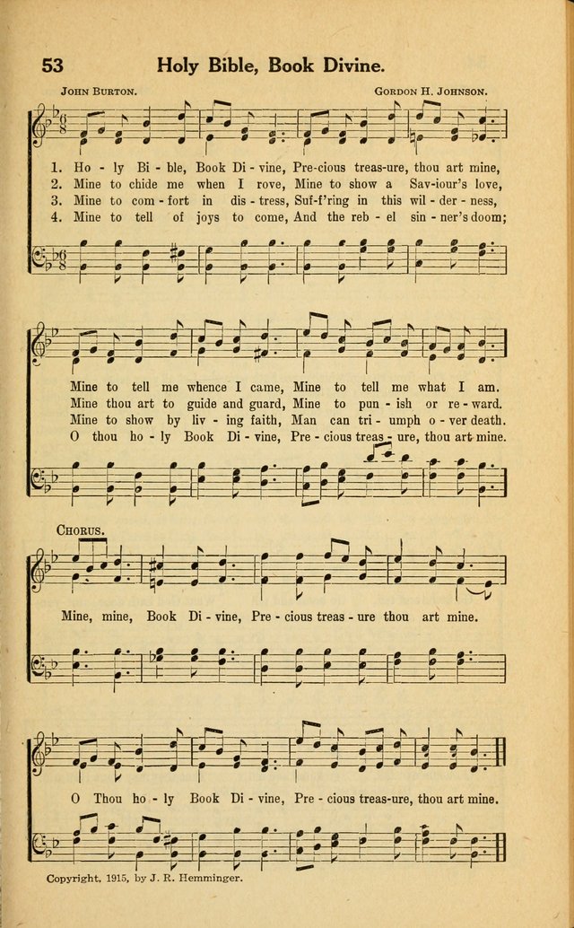 Select Revival Hymns : a collection of new and old hymns suitable for every department of church work, Bible school, young people