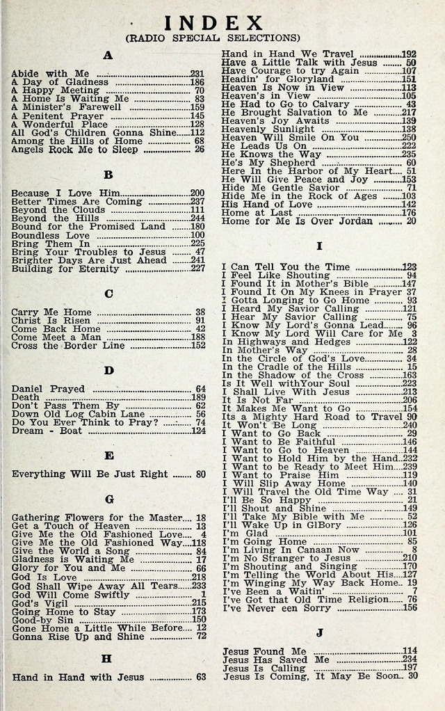 Special Radio Selections page 286