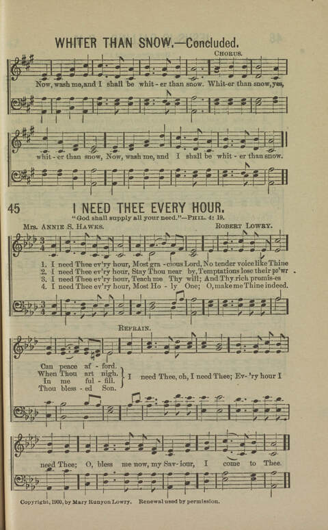 Standard Revival Songs: and Bible Readings. A collection fo music and responsive Bible readings for us in revival meetings page 45