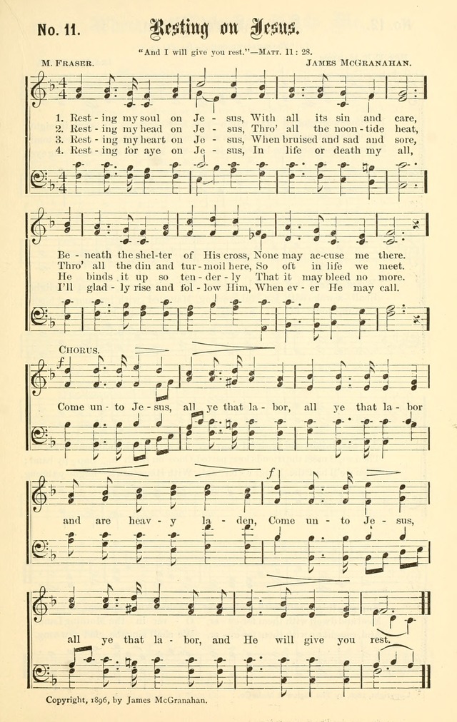 Sacred Songs No. 1: compiled and arranged for use in gospel meetings, Sunday schools, prayer meetings and other religious services page 11