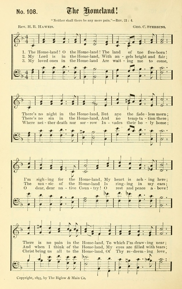 Sacred Songs No. 1: compiled and arranged for use in gospel meetings, Sunday schools, prayer meetings and other religious services page 110