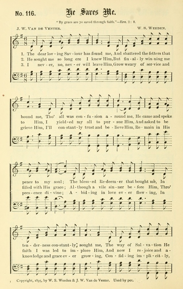 Sacred Songs No. 1: compiled and arranged for use in gospel meetings, Sunday schools, prayer meetings and other religious services page 118