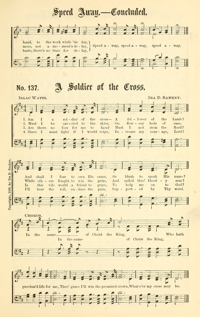 Sacred Songs No. 1: compiled and arranged for use in gospel meetings, Sunday schools, prayer meetings and other religious services page 137