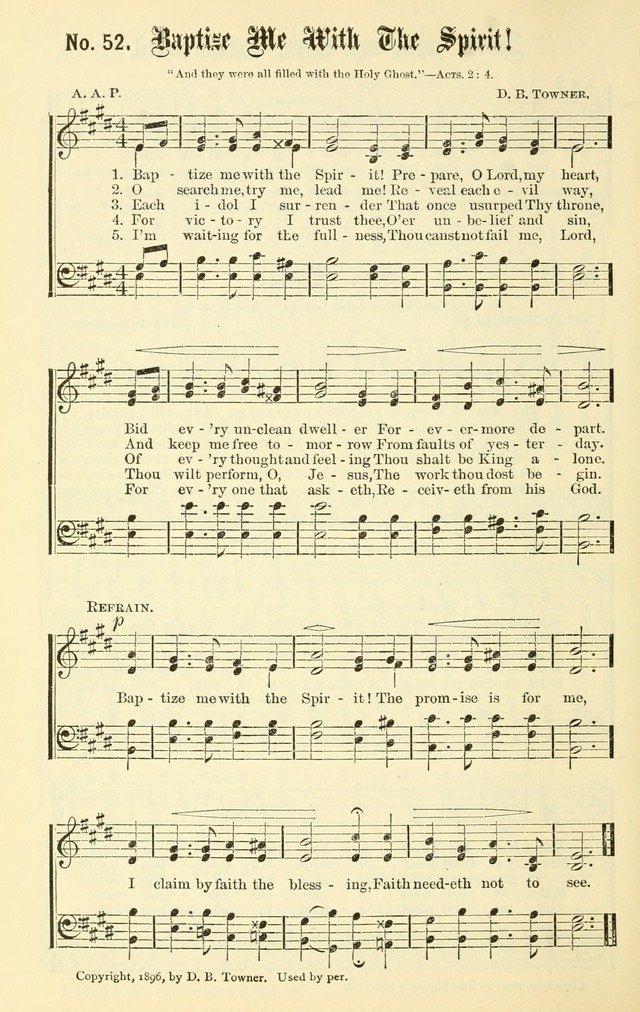 Sacred Songs No. 1: compiled and arranged for use in gospel meetings, Sunday schools, prayer meetings and other religious services page 52