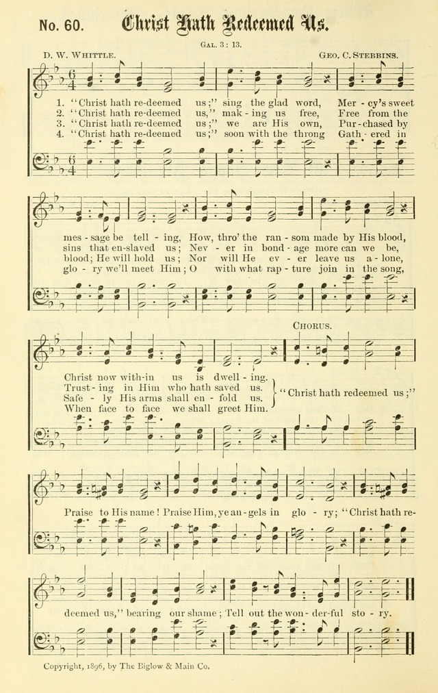 Sacred Songs No. 1: compiled and arranged for use in gospel meetings, Sunday schools, prayer meetings and other religious services page 60