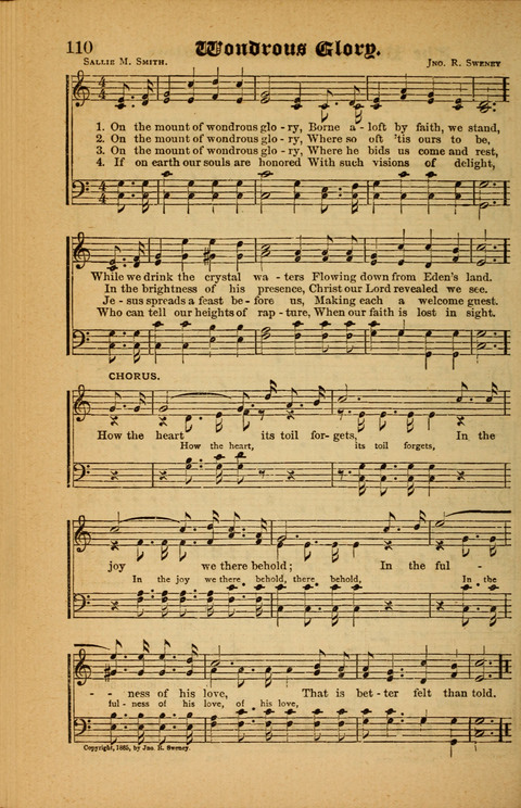 Sunlit Songs: for use in meetings for Christian worship or work page 110