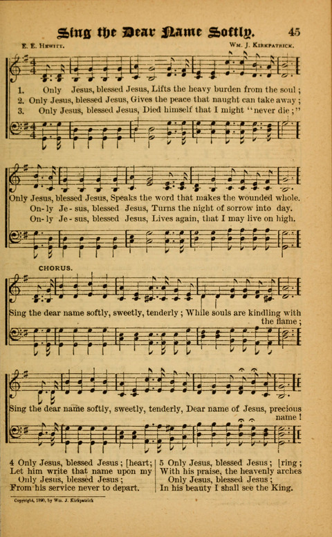 Sunlit Songs: for use in meetings for Christian worship or work page 45