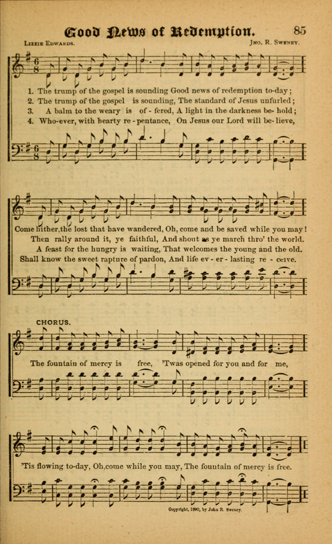 Sunlit Songs: for use in meetings for Christian worship or work page 85