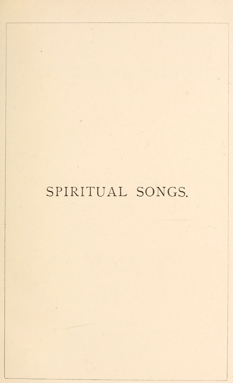 Spiritual Songs page vi