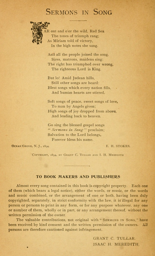 Sermons in Song: for use in Gospel meetings and other religious services page 5