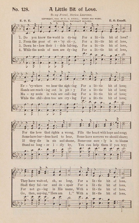 Service in Song: The cream of all the best songs, of all the best writers, together with Orders of Service for the Sunday School page 128