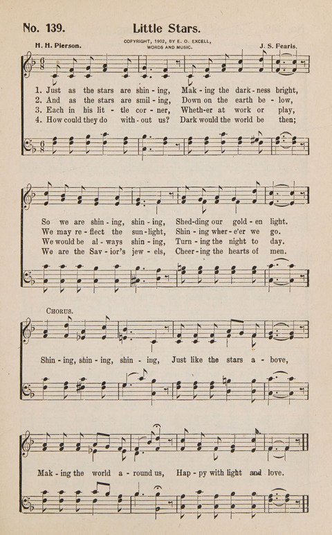 Service in Song: The cream of all the best songs, of all the best writers, together with Orders of Service for the Sunday School page 139