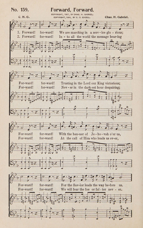 Service in Song: The cream of all the best songs, of all the best writers, together with Orders of Service for the Sunday School page 166