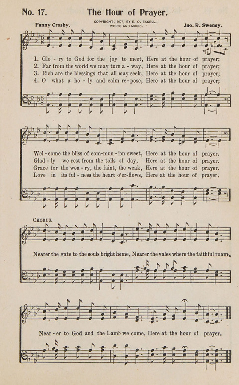 Service in Song: The cream of all the best songs, of all the best writers, together with Orders of Service for the Sunday School page 17