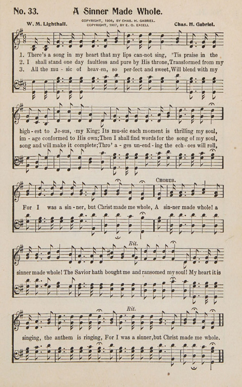 Service in Song: The cream of all the best songs, of all the best writers, together with Orders of Service for the Sunday School page 33