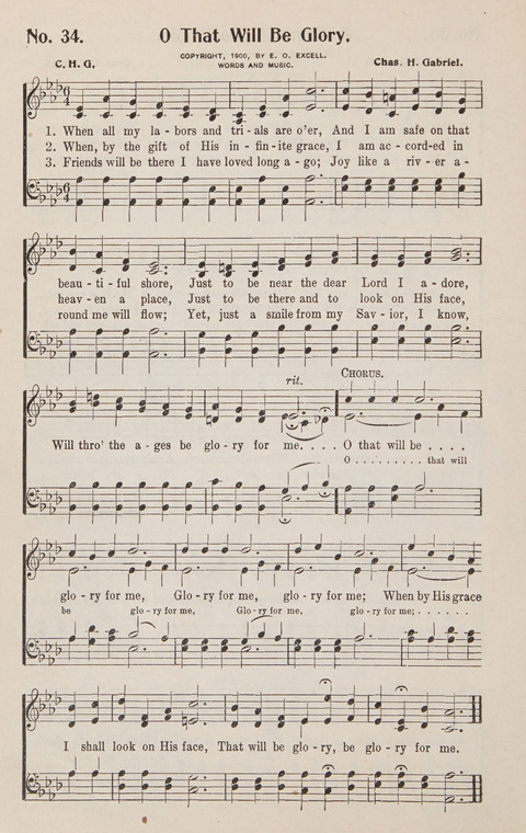 Service in Song: The cream of all the best songs, of all the best writers, together with Orders of Service for the Sunday School page 34