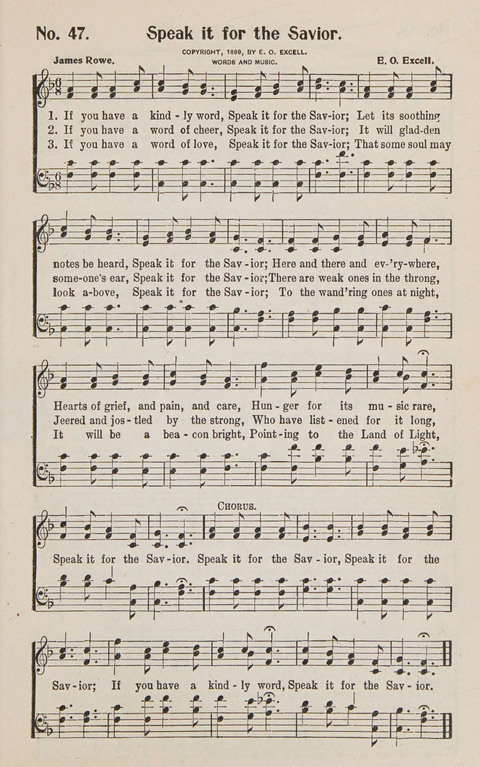 Service in Song: The cream of all the best songs, of all the best writers, together with Orders of Service for the Sunday School page 47