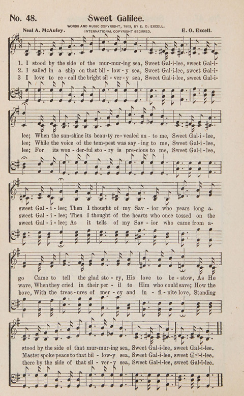 Service in Song: The cream of all the best songs, of all the best writers, together with Orders of Service for the Sunday School page 48