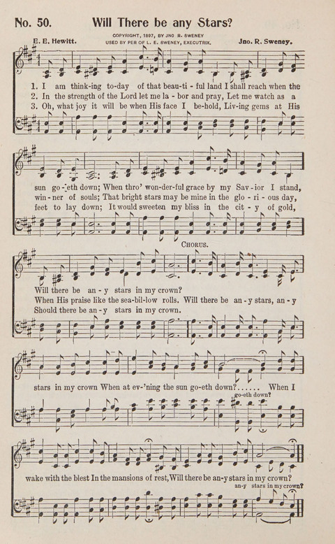 Service in Song: The cream of all the best songs, of all the best writers, together with Orders of Service for the Sunday School page 50