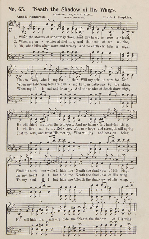 Service in Song: The cream of all the best songs, of all the best writers, together with Orders of Service for the Sunday School page 65