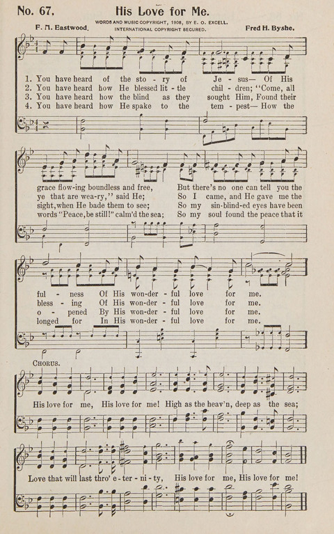 Service in Song: The cream of all the best songs, of all the best writers, together with Orders of Service for the Sunday School page 67