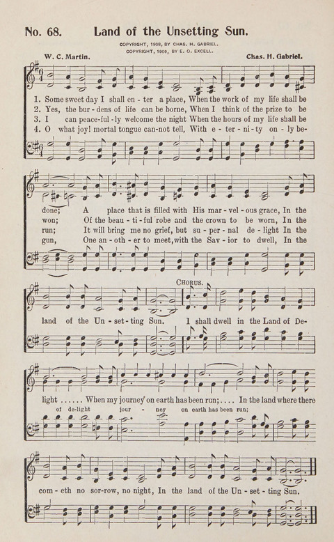 Service in Song: The cream of all the best songs, of all the best writers, together with Orders of Service for the Sunday School page 68