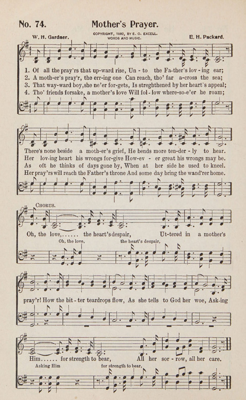 Service in Song: The cream of all the best songs, of all the best writers, together with Orders of Service for the Sunday School page 74