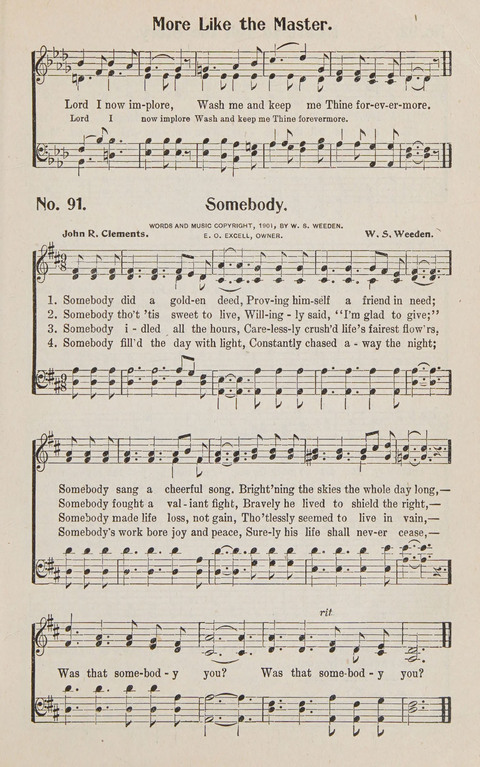 Service in Song: The cream of all the best songs, of all the best writers, together with Orders of Service for the Sunday School page 91