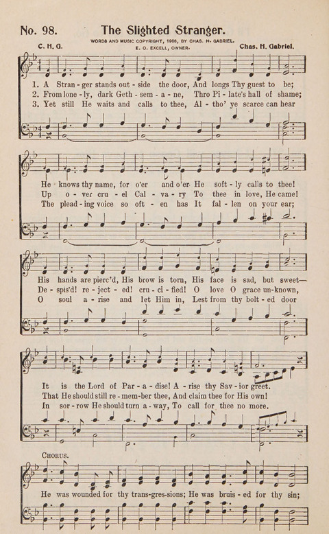 Service in Song: The cream of all the best songs, of all the best writers, together with Orders of Service for the Sunday School page 98