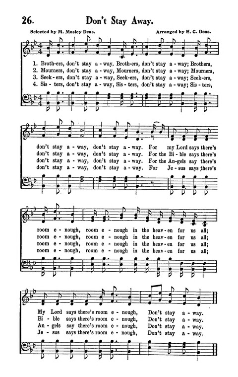 Songs and Spirituals: of negro composition for revivlas and congragational singing page 26